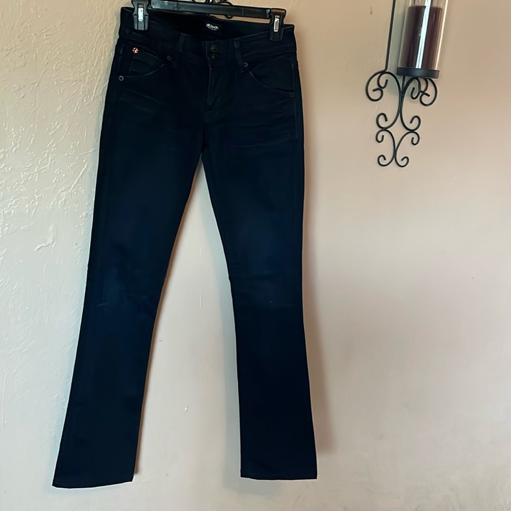 Hudson Drew Boot Black Denim Jeans Womens Size 26 Cotton Blend Stretch